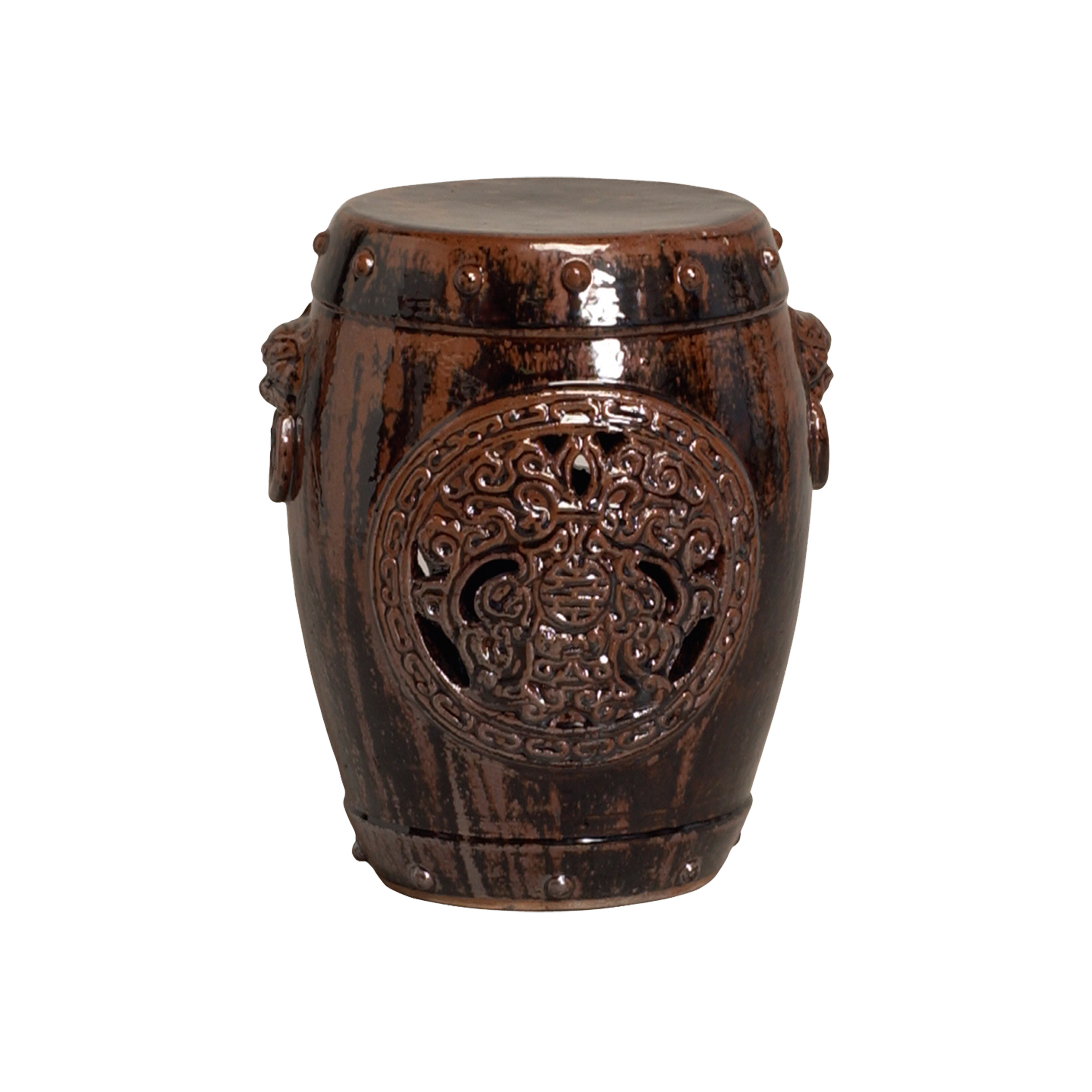 17 in. Dragon Medallion Garden Stool
