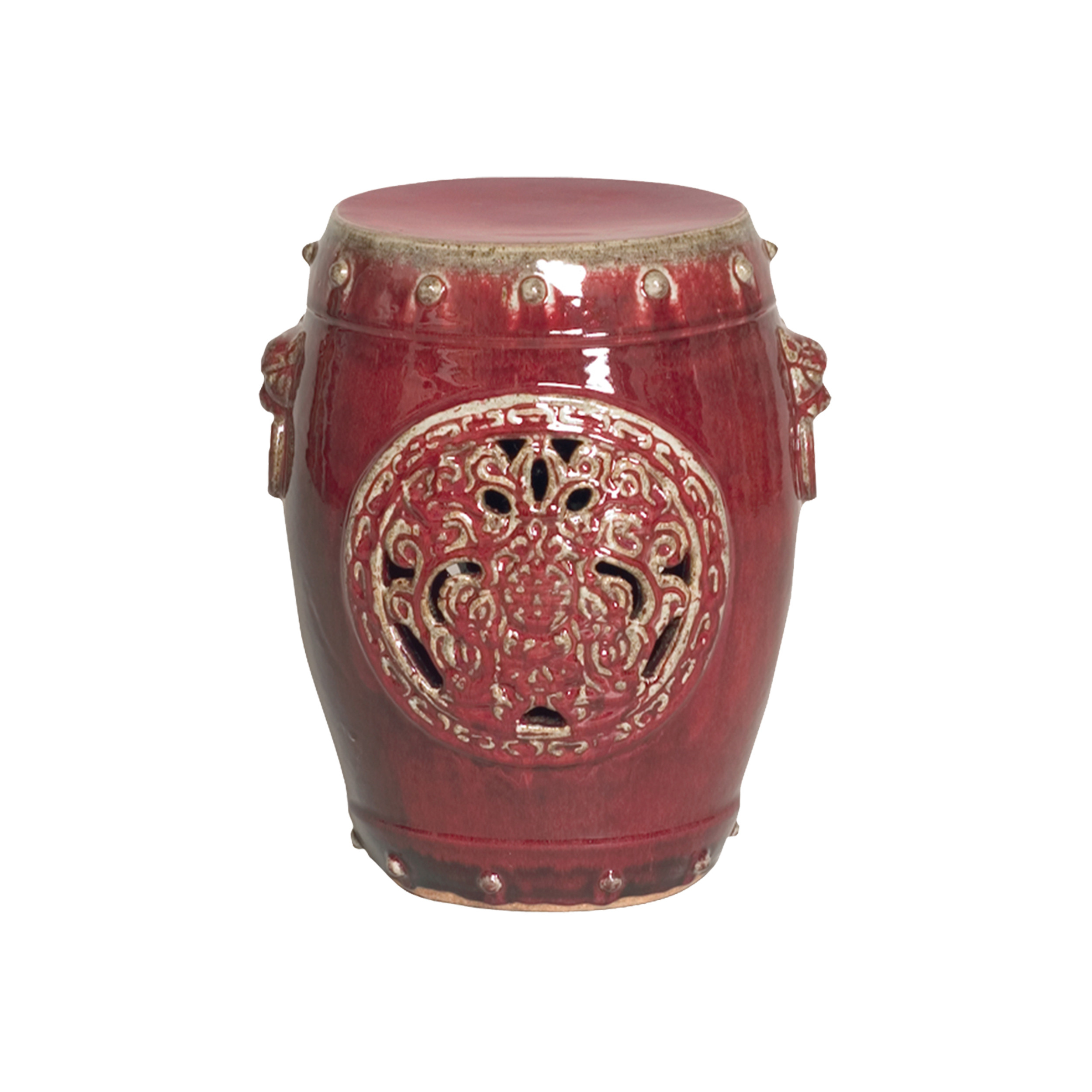 17 in. Dragon Medallion Garden Stool