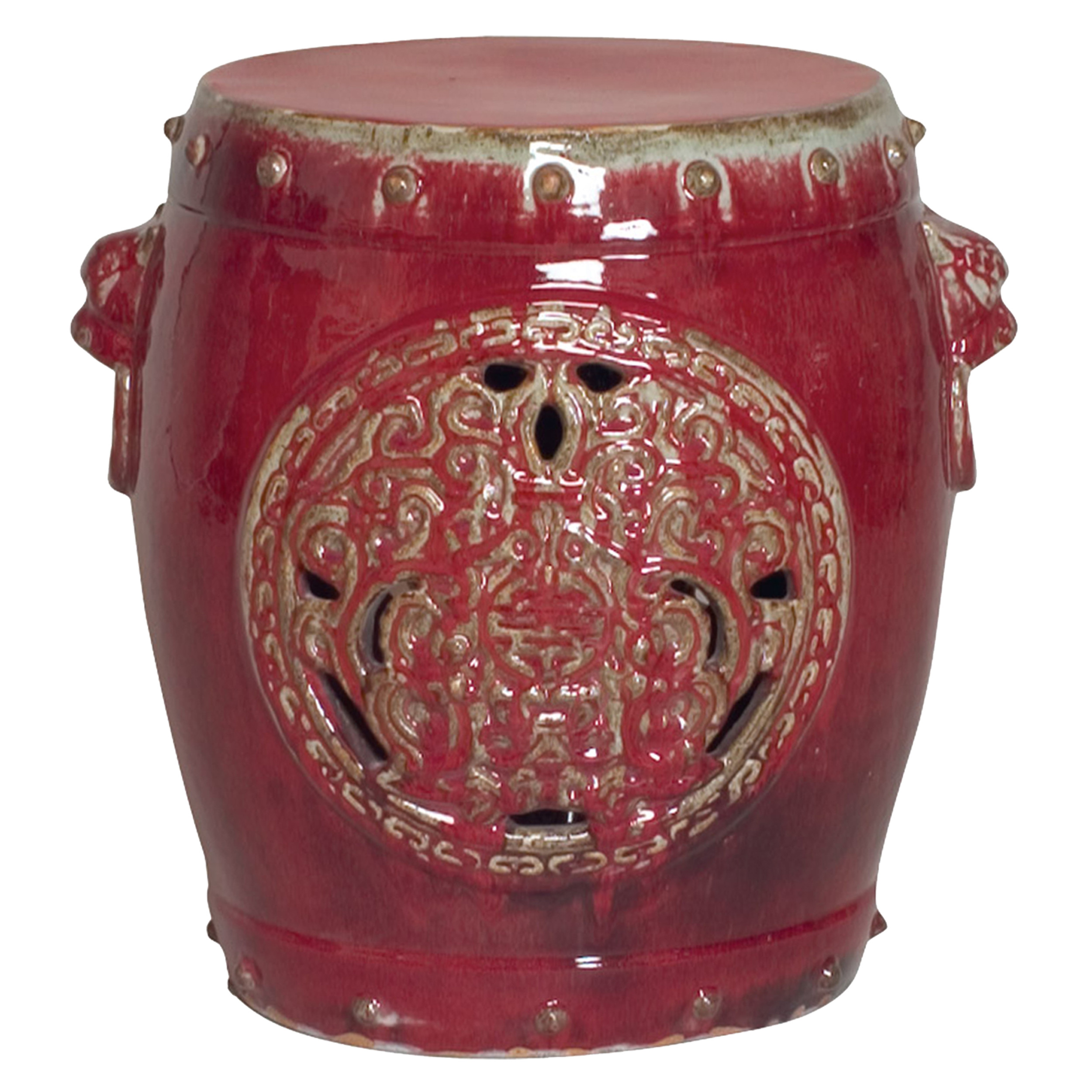 21 in. Dragon Medallion Garden Stool