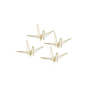 Set of 4 Small Metal Origami Cranes