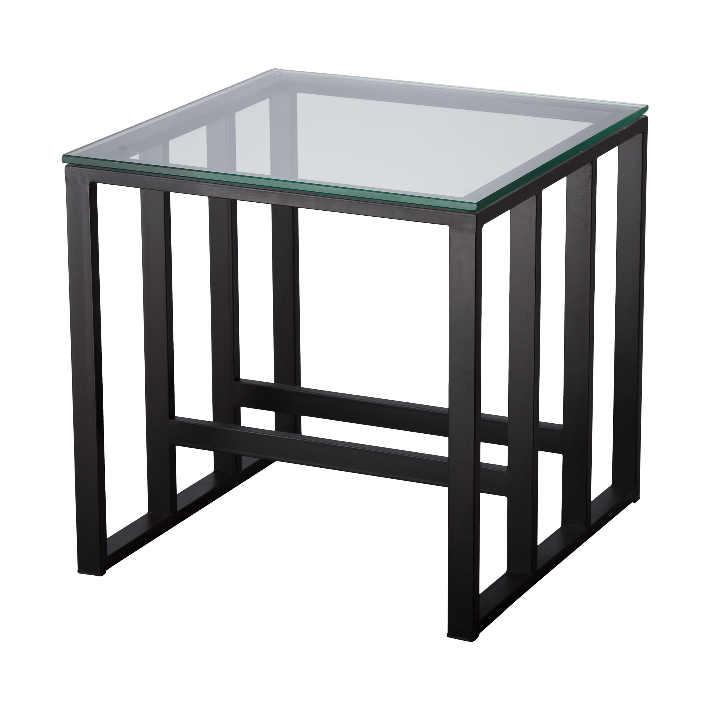 24 in. Square Grill Metal End Table