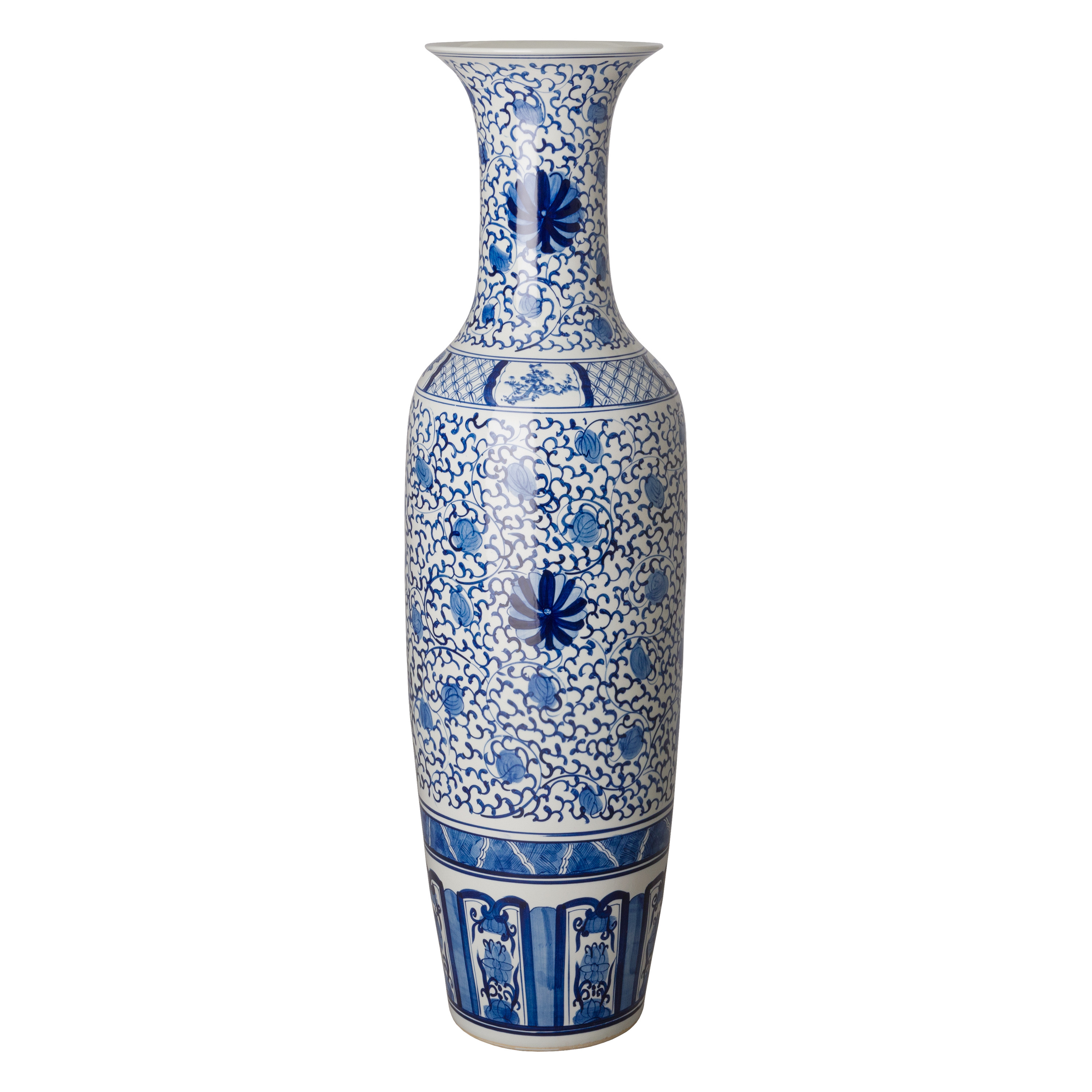 56 in. Tall Porcelain Vase