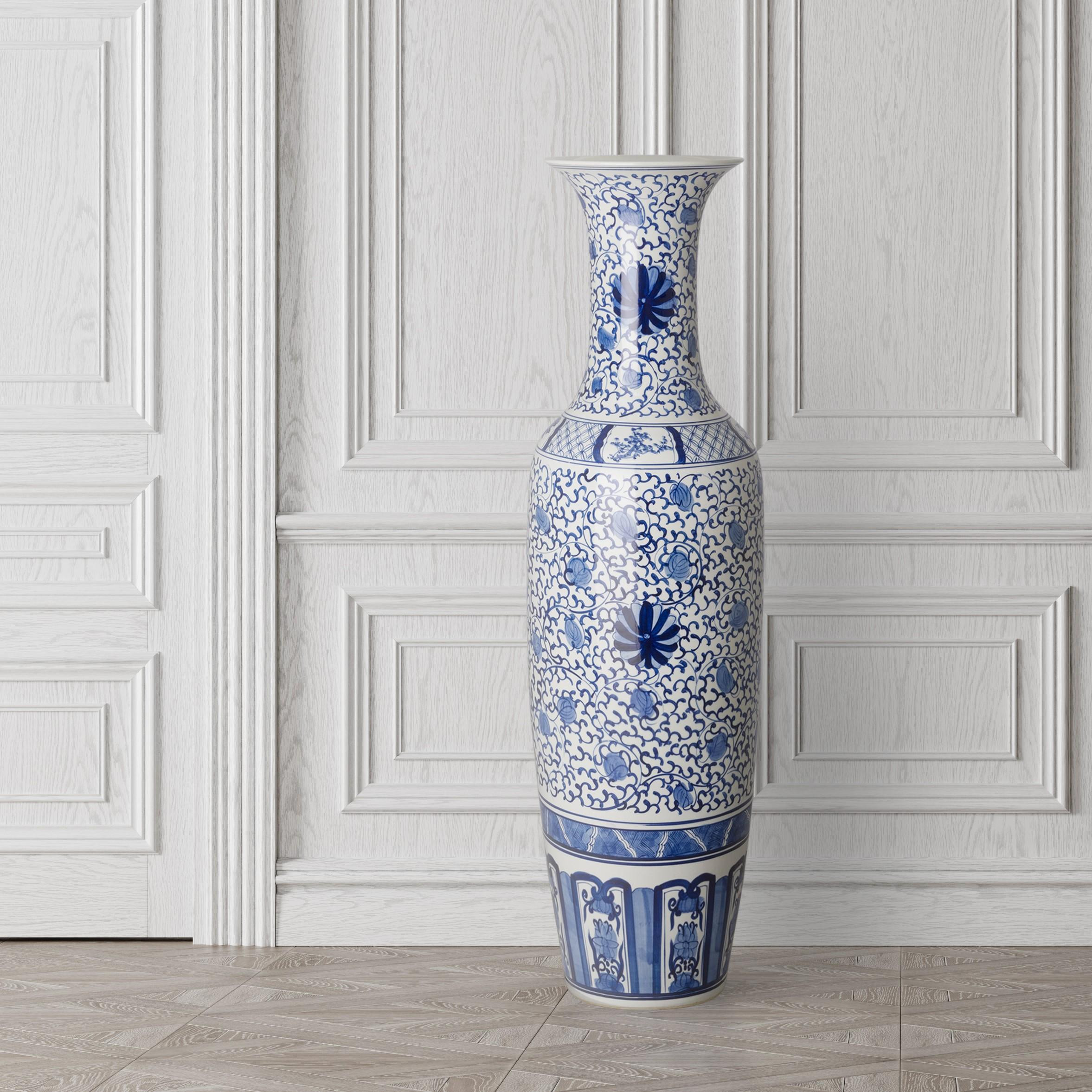63 in. Tall Porcelain Vase