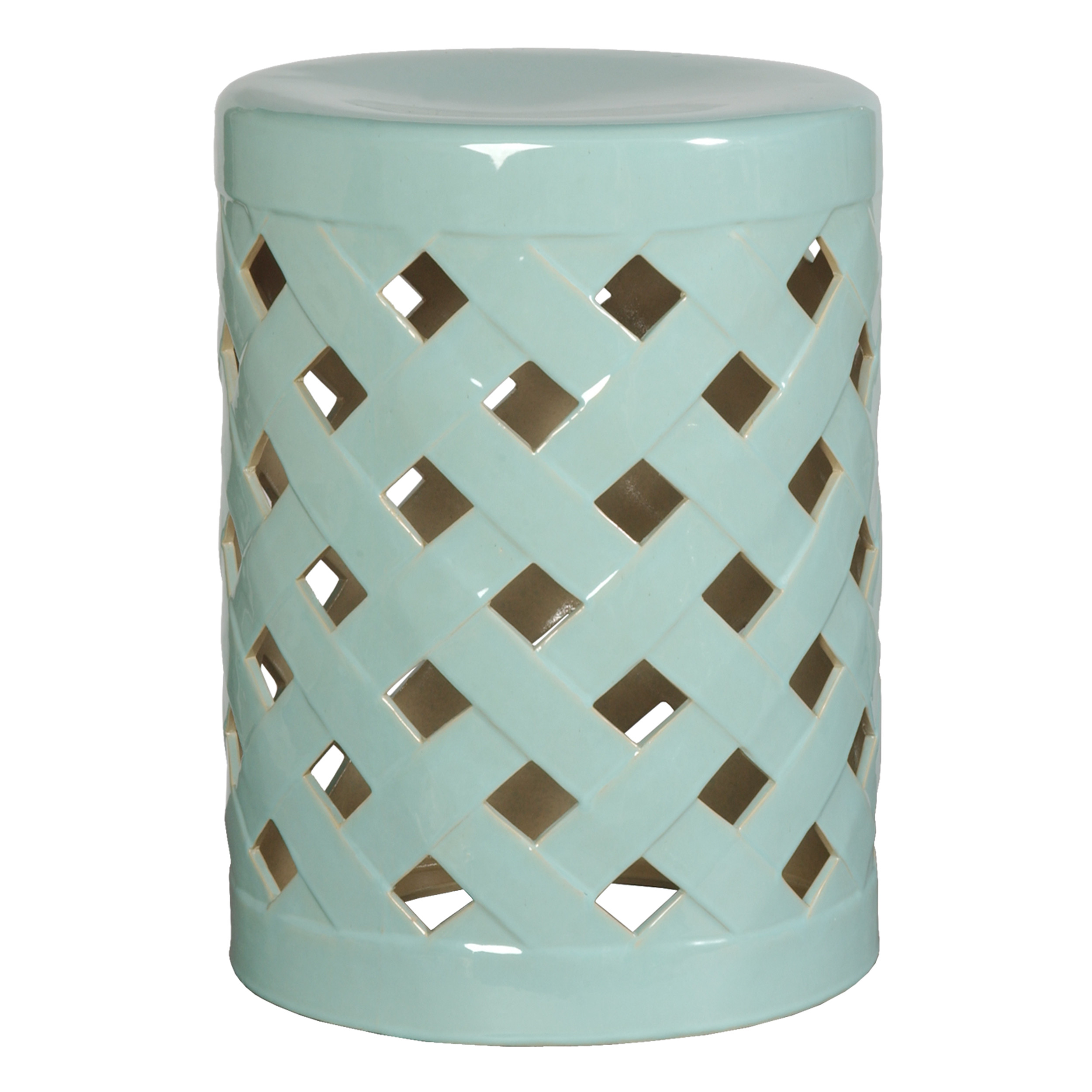 19 in. Criss Cross Garden Stool
