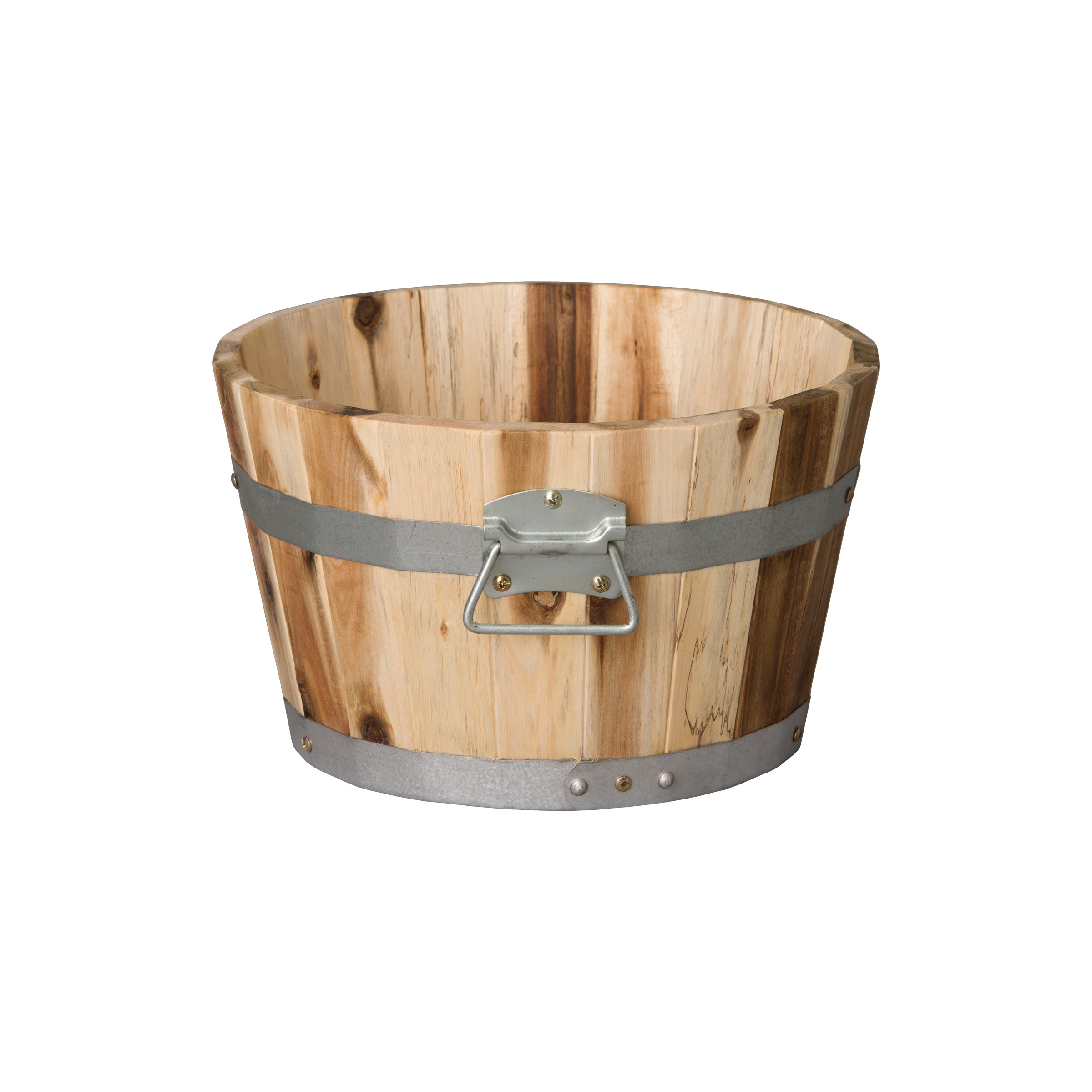 8 in. Round Wood Planter