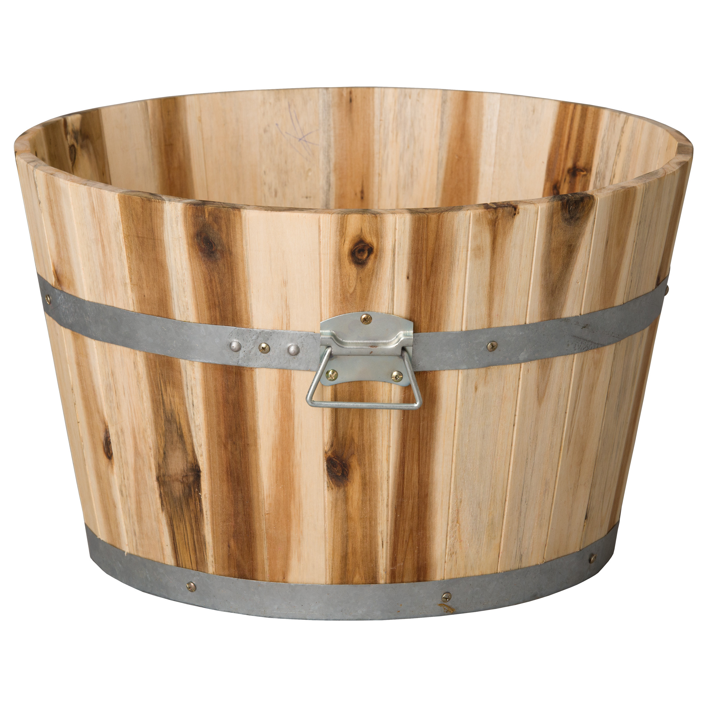 12.5 in. Round Wood Planter